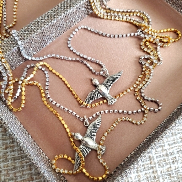 Chan Luu Jewelry - Chan Luu Gold Plated Sterling Silver Crystal Multi Strand Necklace
